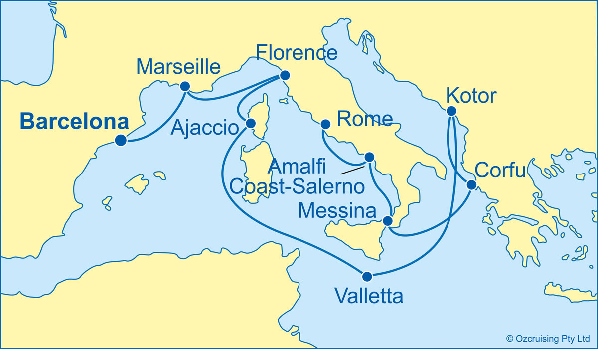 Celebrity Infinity Barcelona to Rome - Cruises.com.au