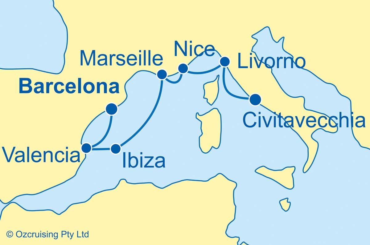 Celebrity Edge Barcelona to Rome - Cruises.com.au