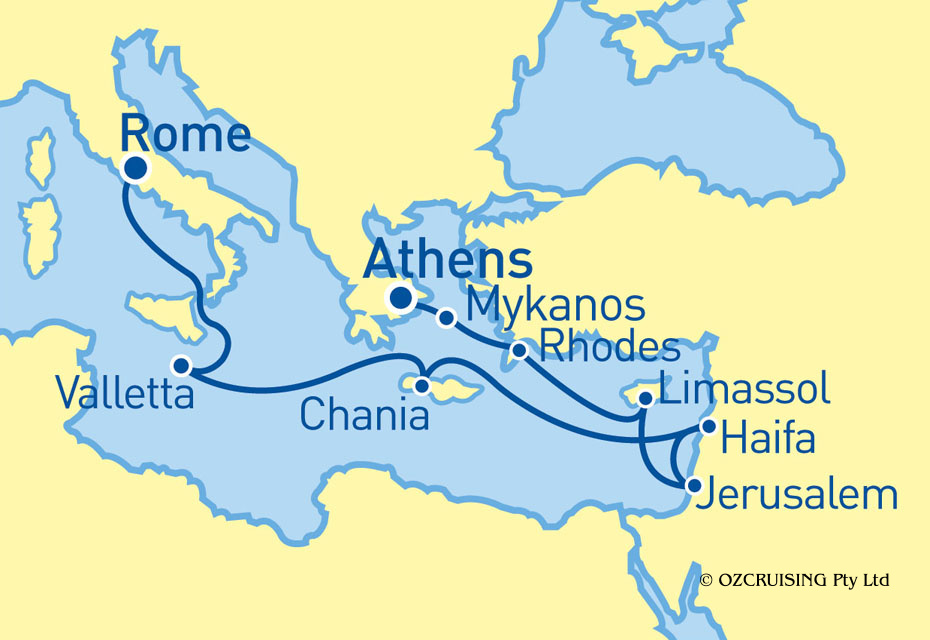 Celebrity Infinity Athens to Rome - Ozcruising.com.au