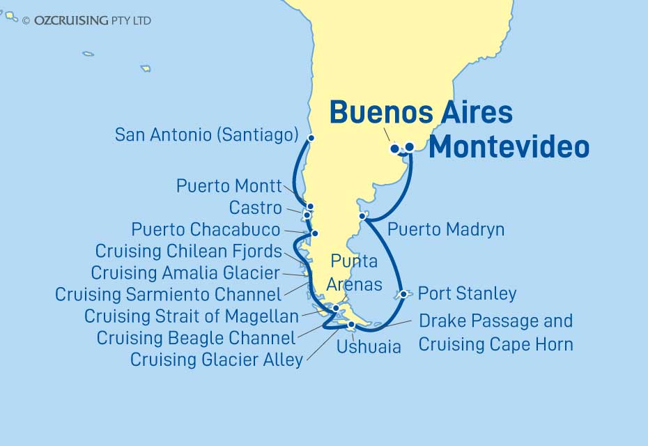 ms Zaandam Buenos Aires to San Antonio - Cruises.com.au