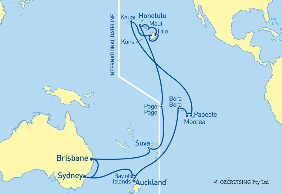 Sea Princess Hawaii & Tahiti - Ozcruising.com.au