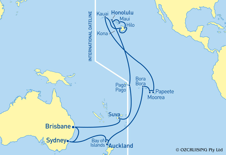 Sea Princess Hawaii, Tahiti & South Pacific - Ozcruising.com.au