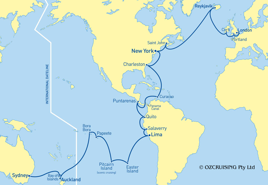 Sea Princess London to Sydney - Cruises.com.au