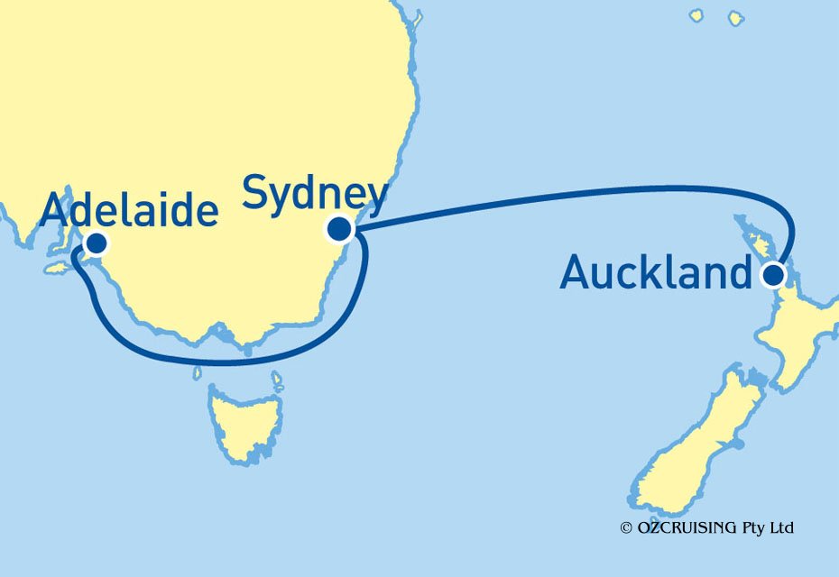 Astor Auckland to Adelaide - Ozcruising.com.au