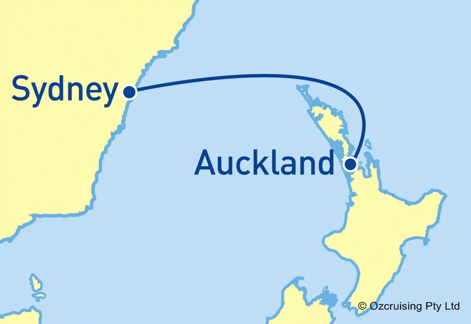Pacific Aria Auckland to Sydney - Ozcruising.com.au