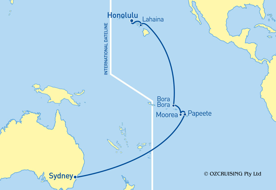 Ovation Of The Seas Sydney to Honolulu - Ozcruising.com.au
