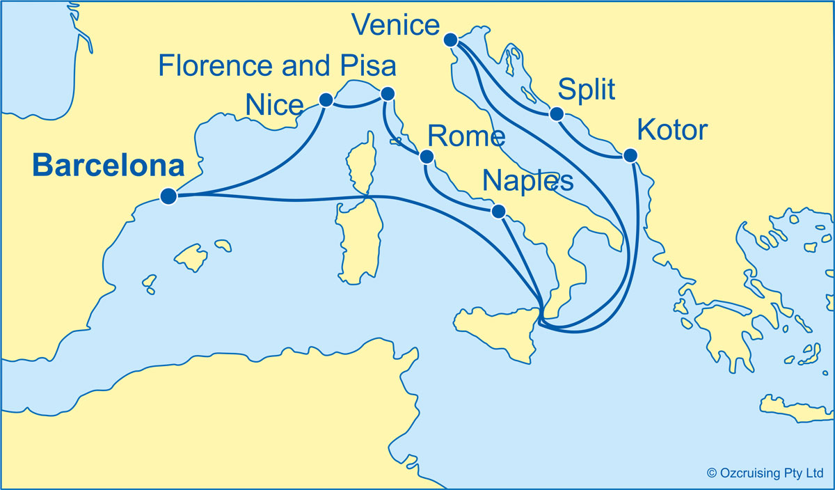 Vision Of The Seas Western Mediterranean - Ozcruising.com.au