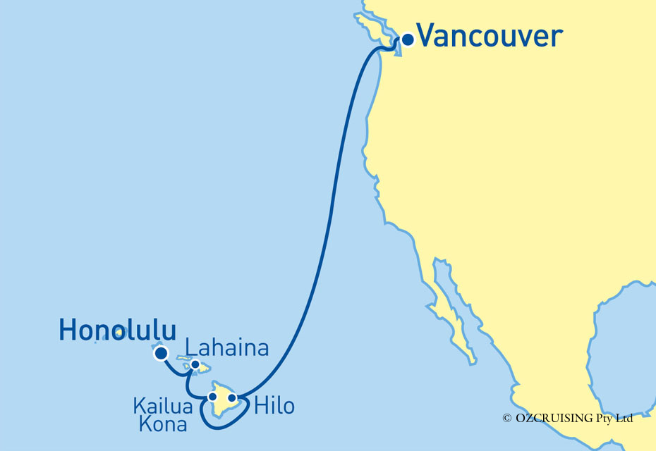 hawaii cruise from honolulu to vancouver