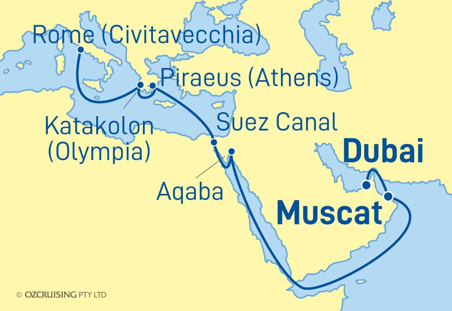 Celebrity Constellation Dubai to Rome - Cruises.com.au