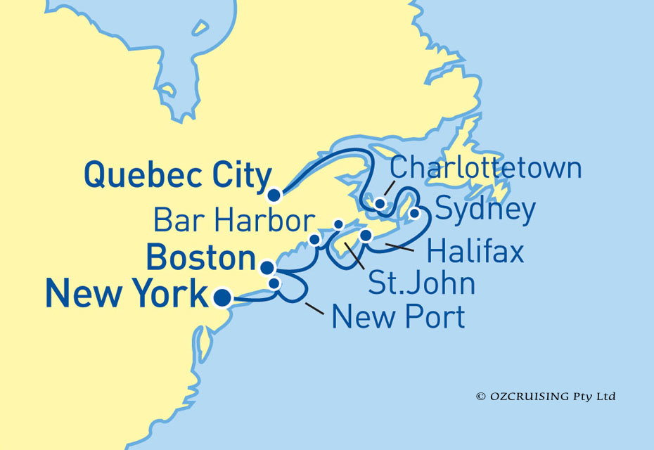 Caribbean Princess New York to Quebec - Cruises.com.au