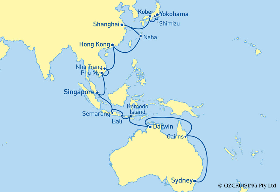 ms Amsterdam Yokohama to Sydney - Ozcruising.com.au