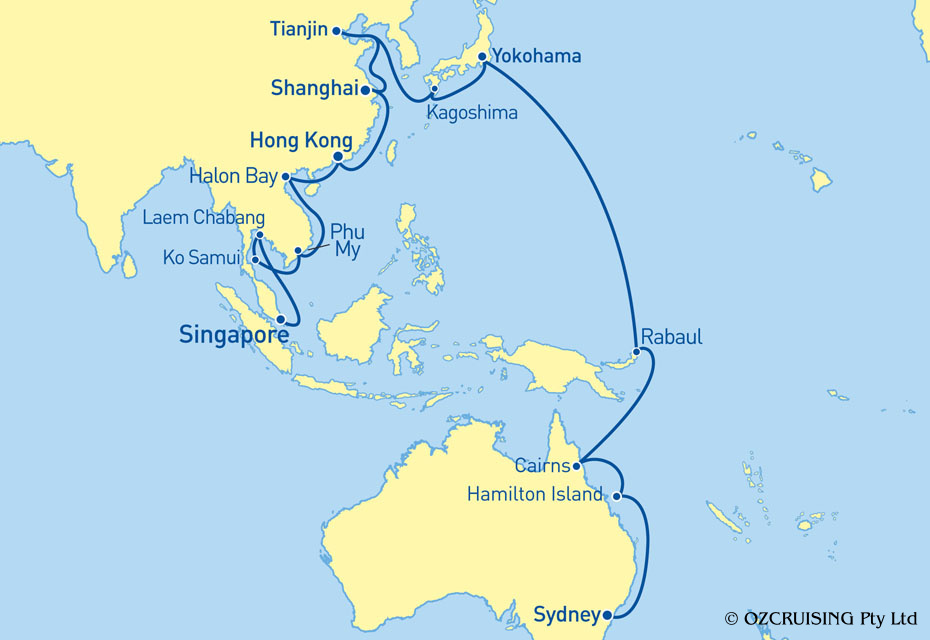 Columbus Sydney to Singapore - Cruises.com.au
