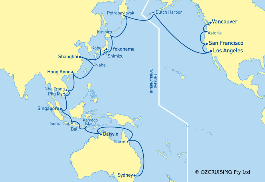 ms Amsterdam Vancouver to Sydney - Cruises.com.au