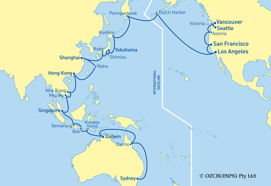 ms Amsterdam Seattle to Sydney - Cruises.com.au