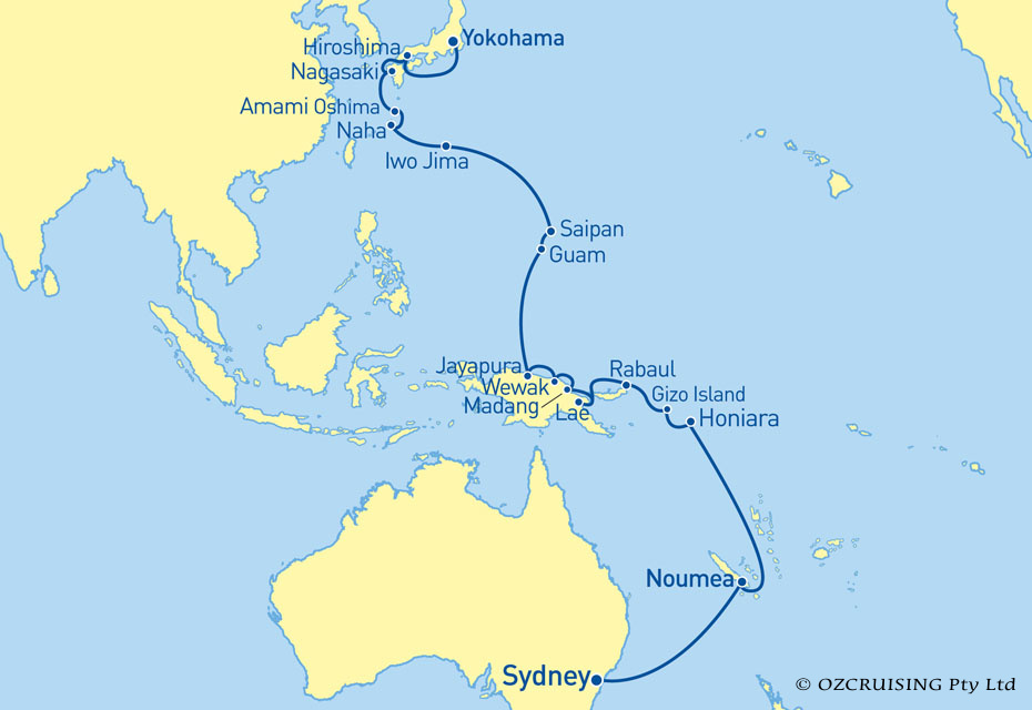 ms Maasdam Yokohama to Sydney - Ozcruising.com.au