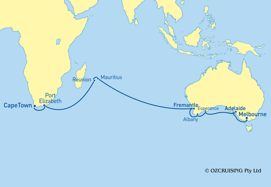Queen Elizabeth Cape Town to Melbourne - Cruises.com.au