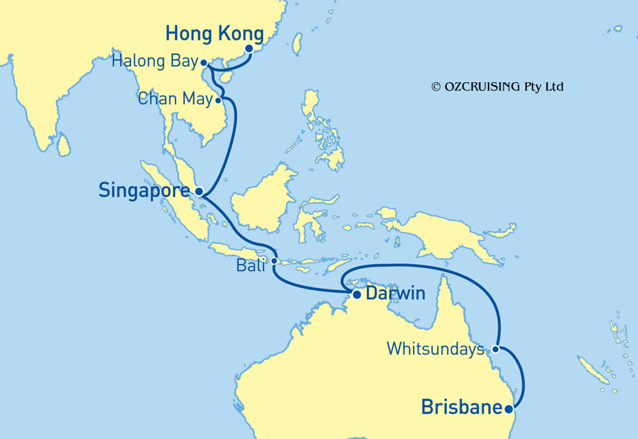 Queen Elizabeth Brisbane to Hong Kong - Cruises.com.au