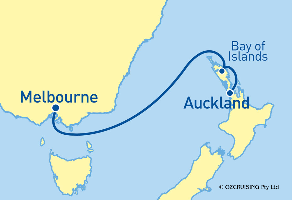 Queen Elizabeth Auckland to Melbourne - Ozcruising.com.au