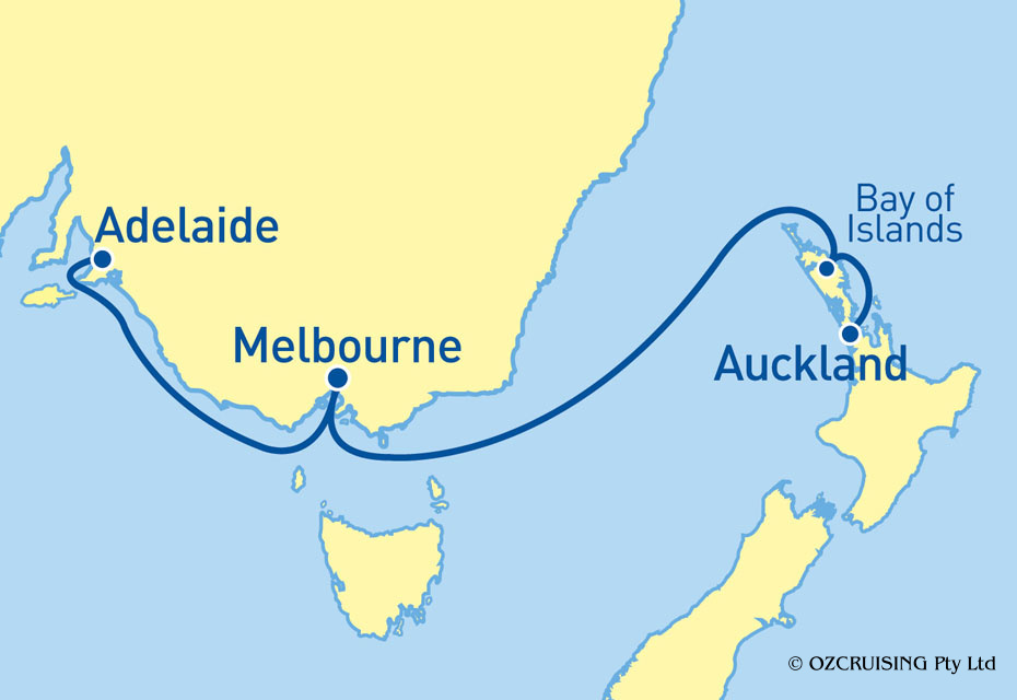 Queen Elizabeth Auckland to Adelaide - Ozcruising.com.au
