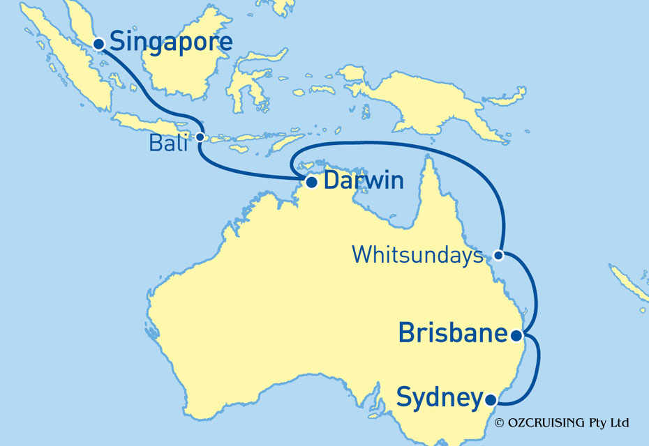 Queen Elizabeth Sydney to Singapore - Cruises.com.au