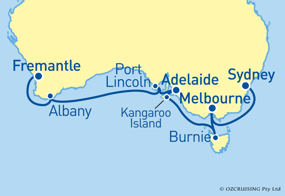 Sun Princess Fremantle to Sydney - Ozcruising.com.au