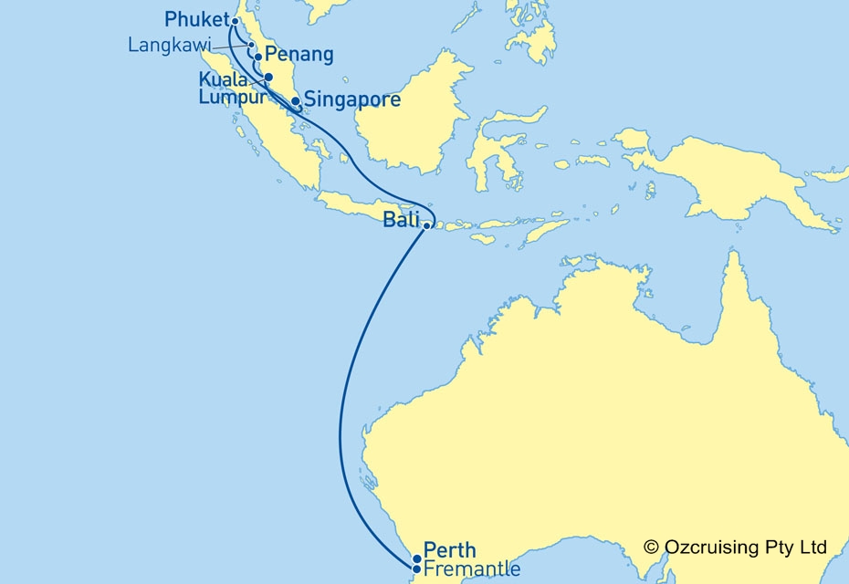 Pacific Eden Fremantle to Singapore - Ozcruising.com.au