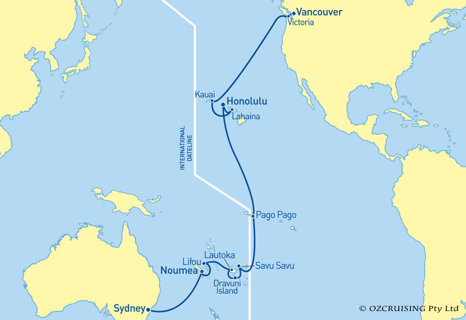 ms Noordam Sydney to Vancouver - Cruises.com.au