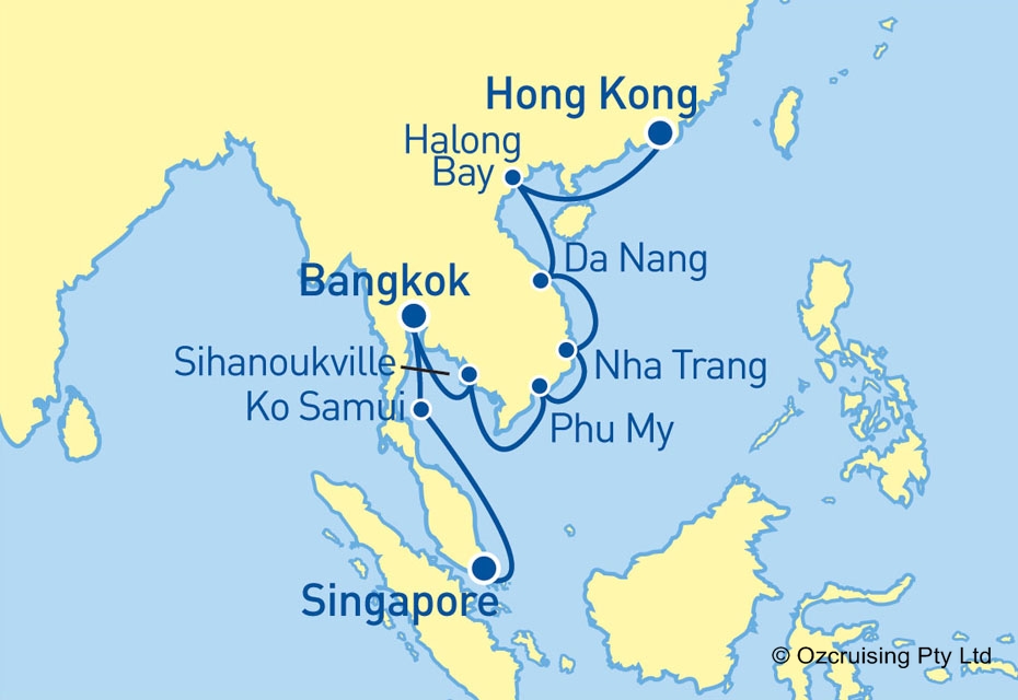 ms Westerdam Hong Kong to Singapore - Cruises.com.au
