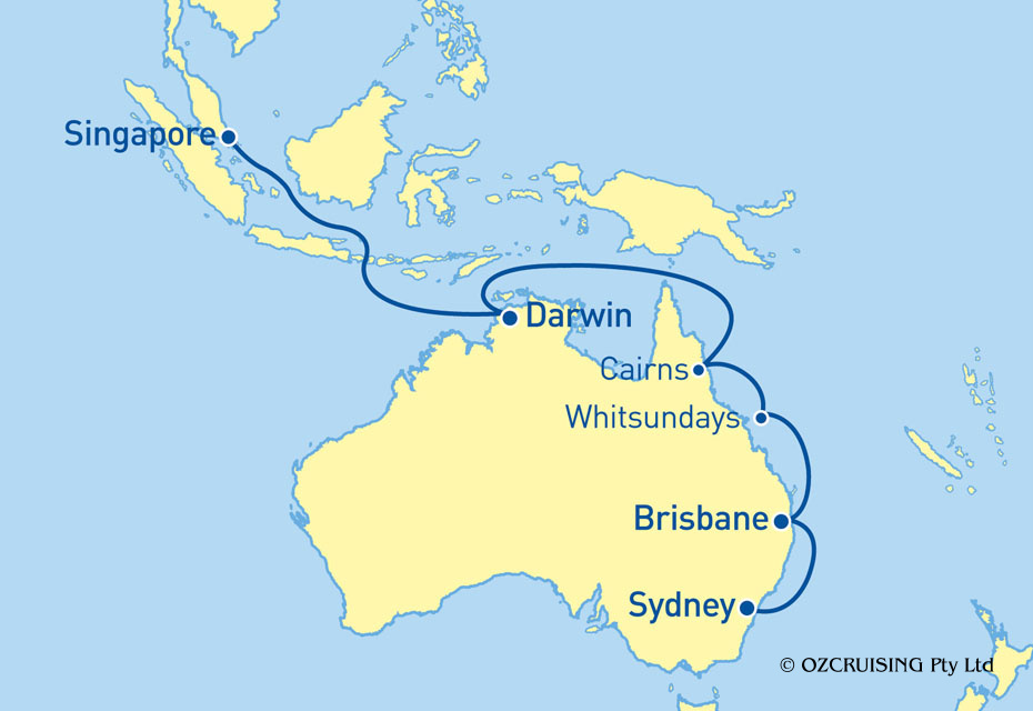 Voyager Of The Seas Singapore to Sydney - Ozcruising.com.au