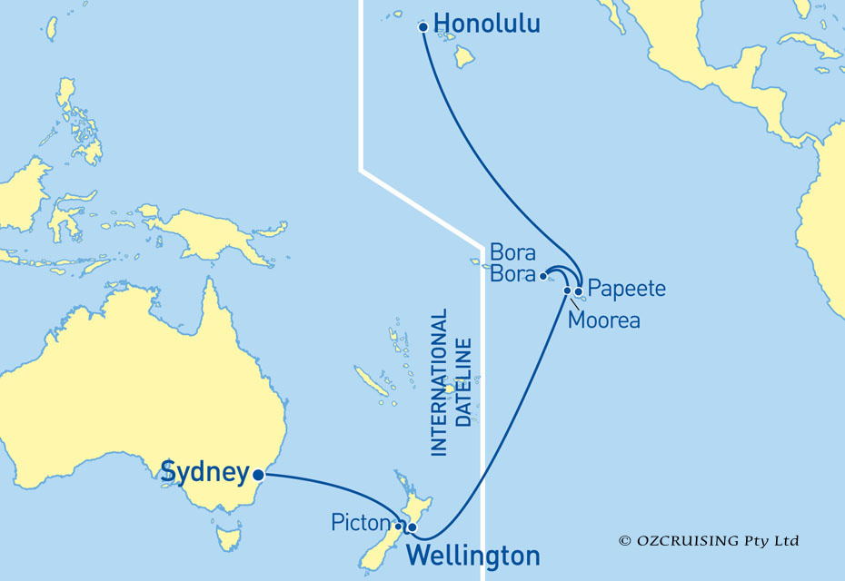 Radiance Of The Seas Honolulu to Sydney - Ozcruising.com.au