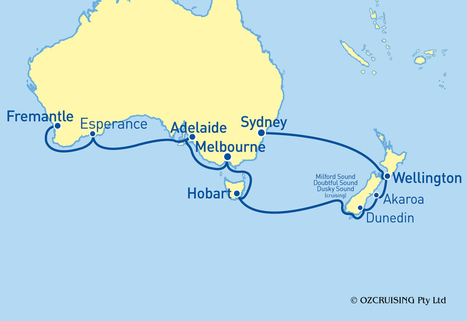 Radiance Of The Seas Fremantle to Sydney - Ozcruising.com.au