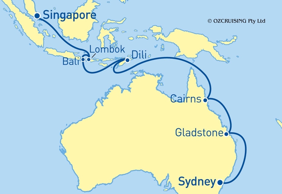 Pacific Explorer Sydney to Singapore - Ozcruising.com.au