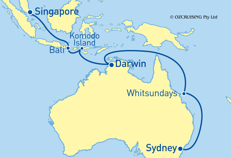 14 Night Singapore to Sydney Cruise on the Pacific Explorer PAX008