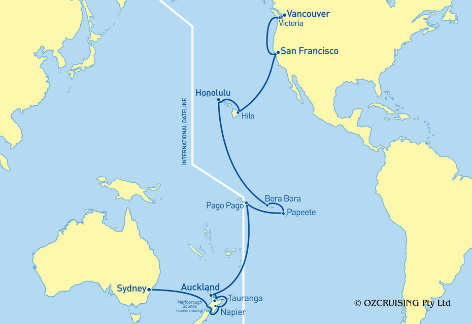 Golden Princess Vancouver to Sydney - Cruises.com.au