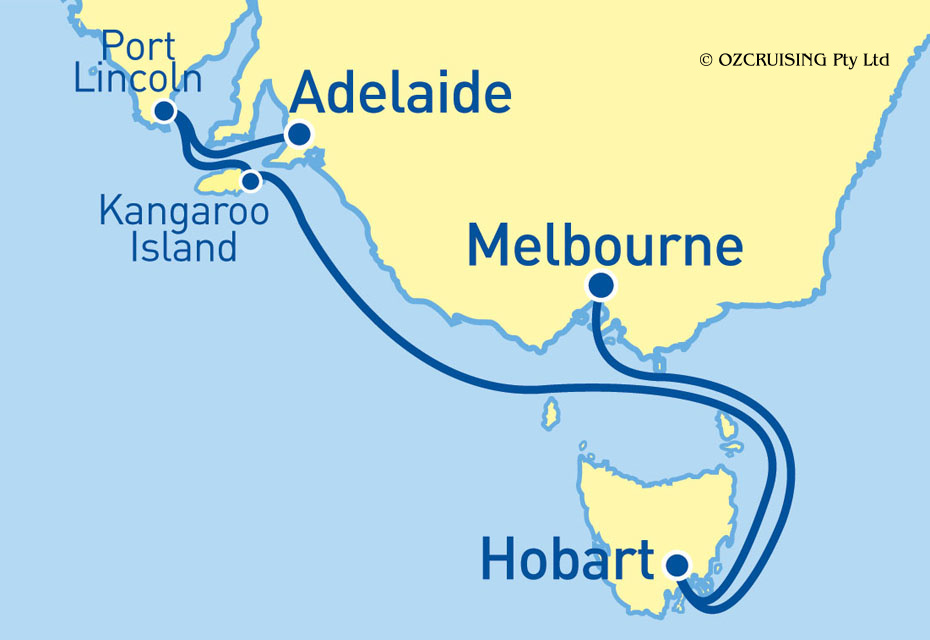 Golden Princess Melbourne to Adelaide - Ozcruising.com.au