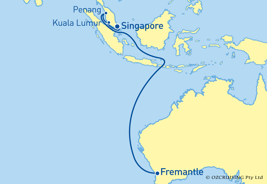 Majestic Princess Fremantle to Singapore - Cruises.com.au