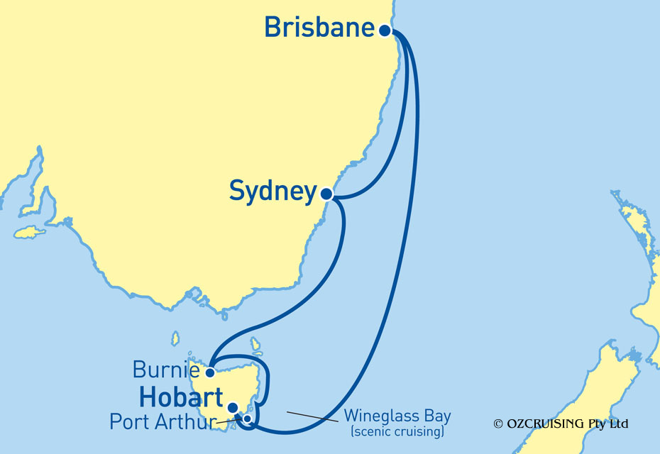 Sea Princess Tasmania - Ozcruising.com.au