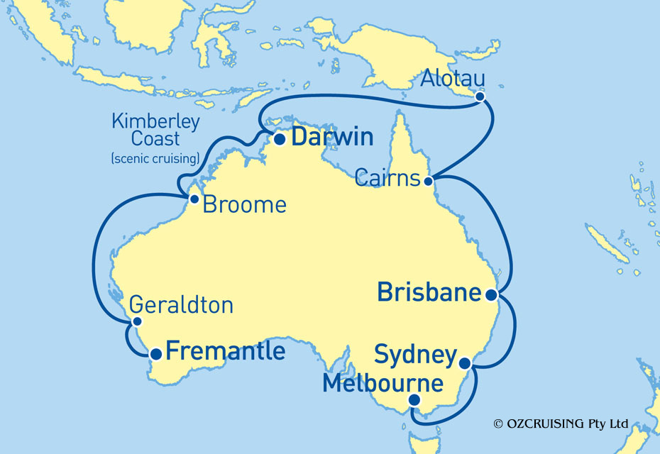 Golden Princess Melbourne to Fremantle - Ozcruising.com.au