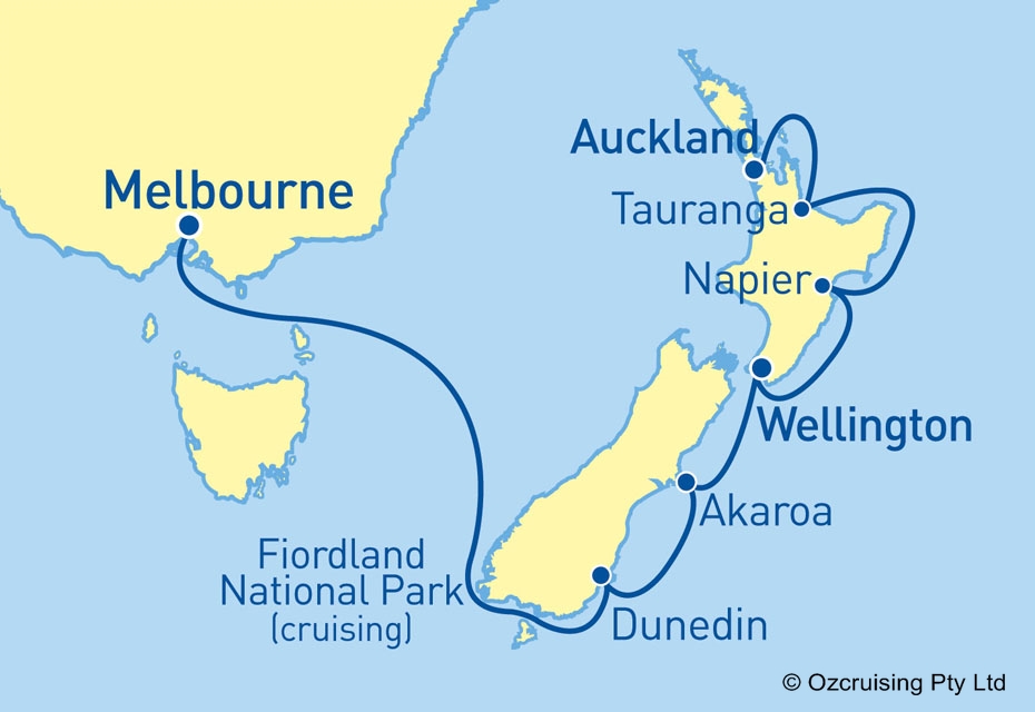 Golden Princess Melbourne to Auckland - Ozcruising.com.au