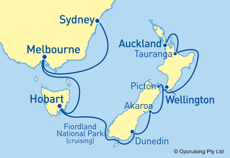 Ruby Princess Sydney to Auckland - Ozcruising.com.au