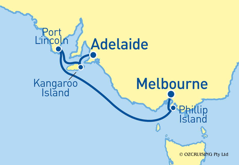 Grand Princess Melbourne to Adelaide - Ozcruising.com.au