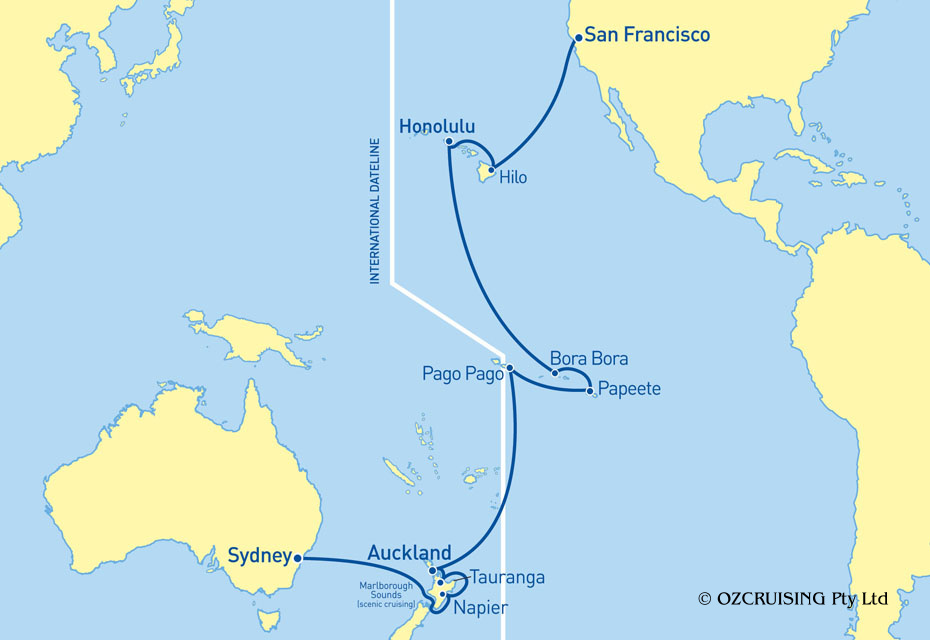 Golden Princess San Francisco to Sydney - Cruises.com.au