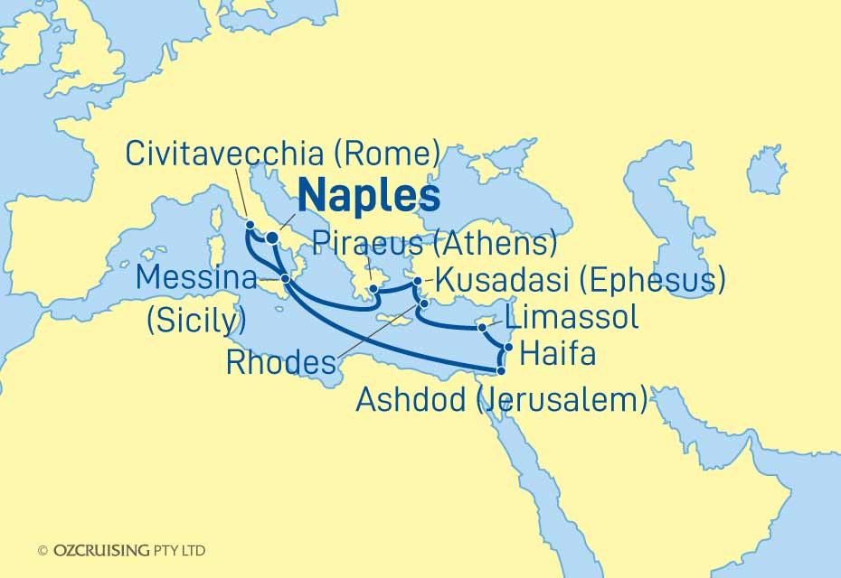cruise to italy and israel