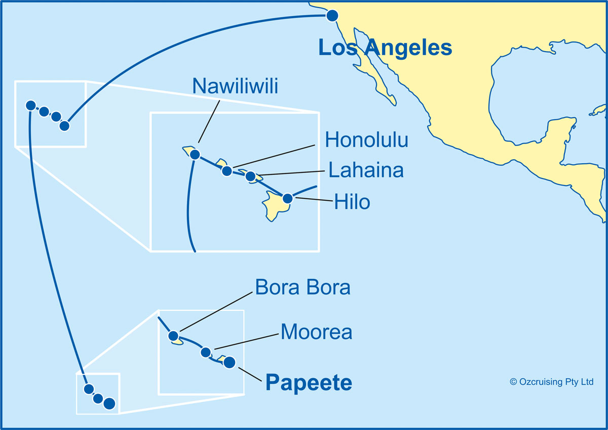 Azamara Journey Los Angeles to Papeete - Ozcruising.com.au