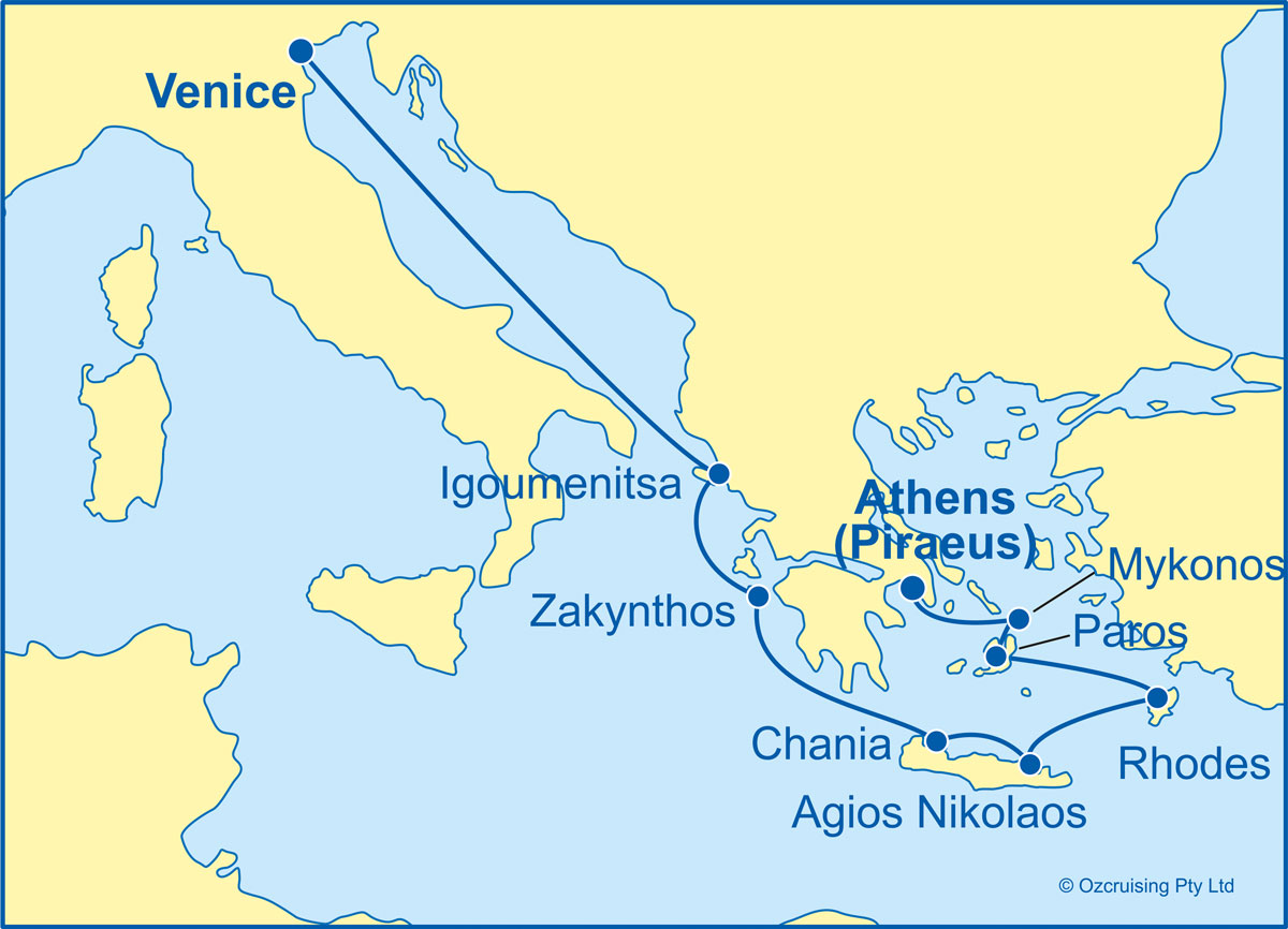 Azamara Journey Athens to Venice - Cruises.com.au