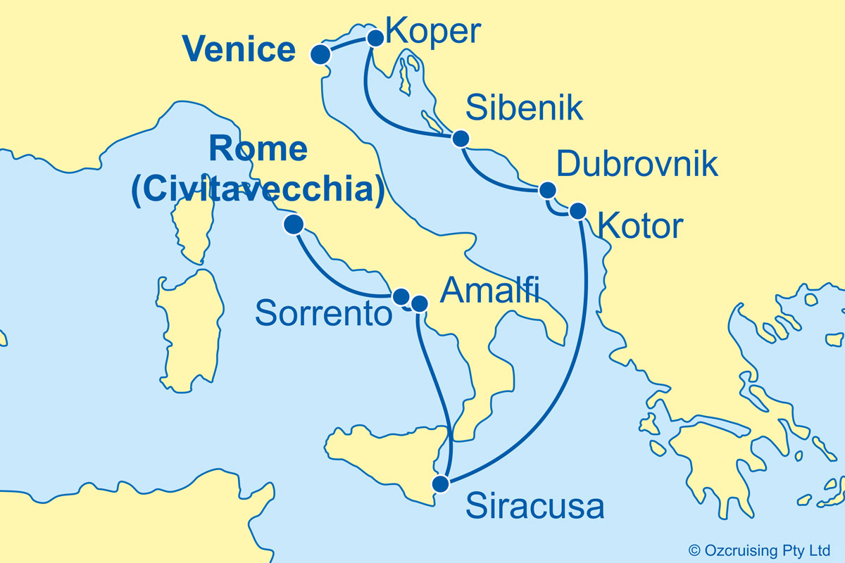 Azamara Journey Rome to Venice - Ozcruising.com.au