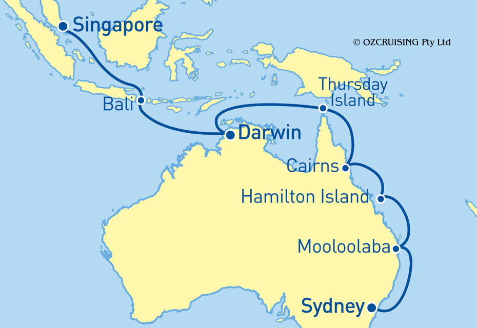 Azamara Journey Sydney to Singapore - Ozcruising.com.au