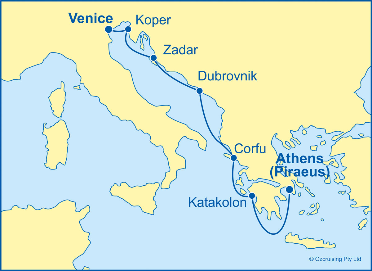 Azamara Journey Athens to Venice - Ozcruising.com.au
