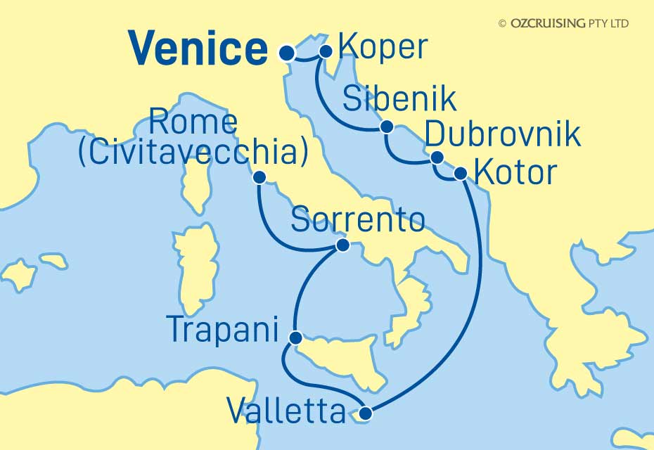 Azamara Quest Venice to Rome - Cruises.com.au