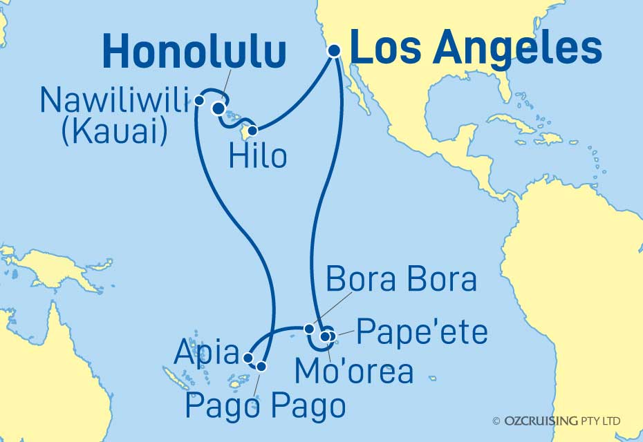 Emerald Princess Hawaii, Tahiti and Samoa - Ozcruising.com.au